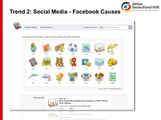 Trend 2: Social Media - Facebook Causes
 