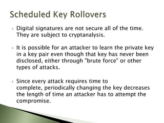The Chain of Trust	If I trust a public key from someone, I can use that key to verify the signature … and authenticate the sourceMake sure the root zone key can be trustedPointers in the root zone point to lower zones (org/com/info/de etc)Each pointer is validated with the previous validated zone keyWhen DNSSEC is fully deployed, only the key for the root zone is needed to validate all the DNSSEC keys on the Internet 
