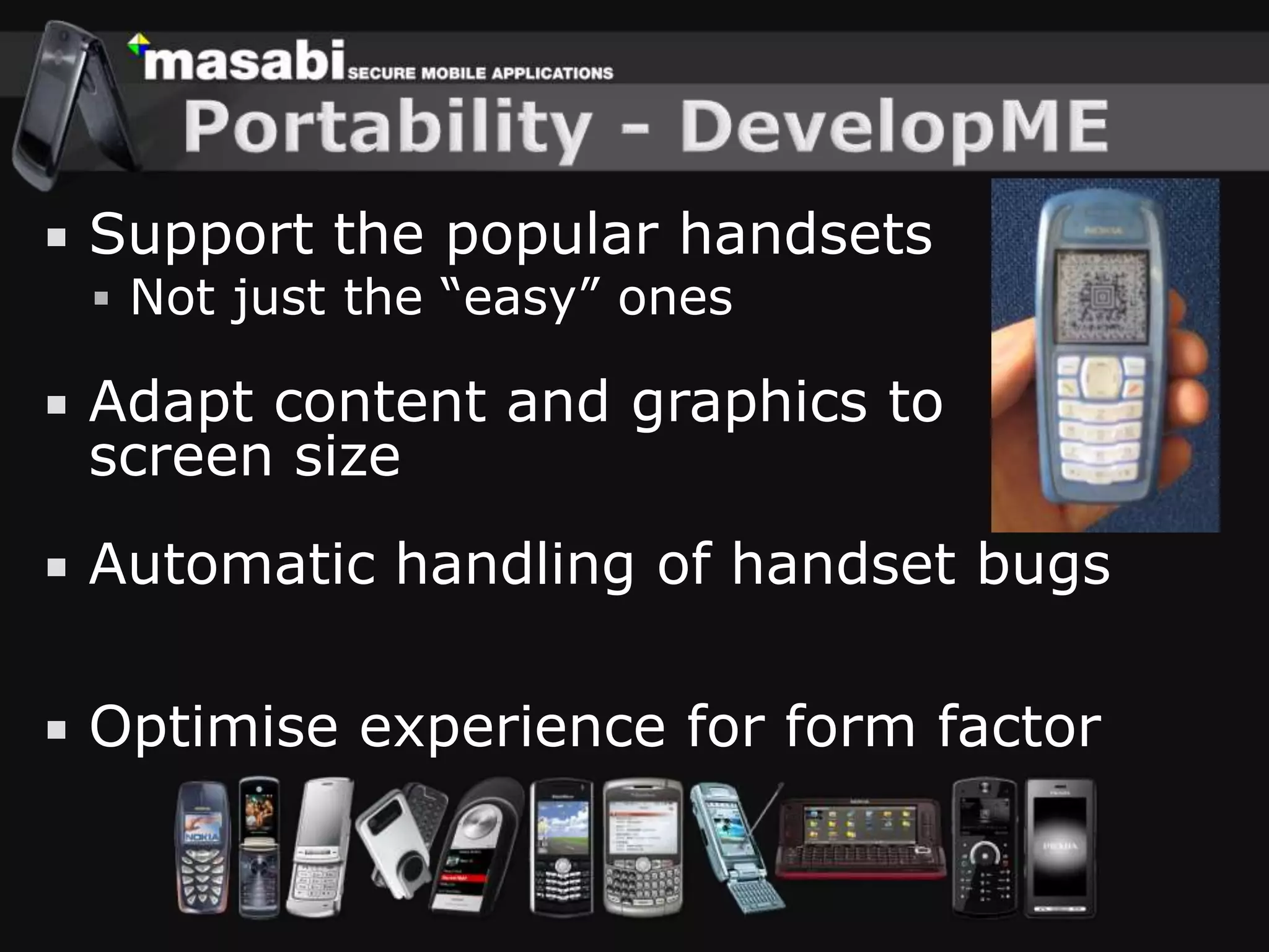 Wap TicketingWap Push with ticket URLUser downloads ticketSaves image like a wallpaperMust trust OMA DRMA lot of effort to size imageHandsets often rescale an image that is slightly too big or smallThis plays havoc with barcode scanners!
