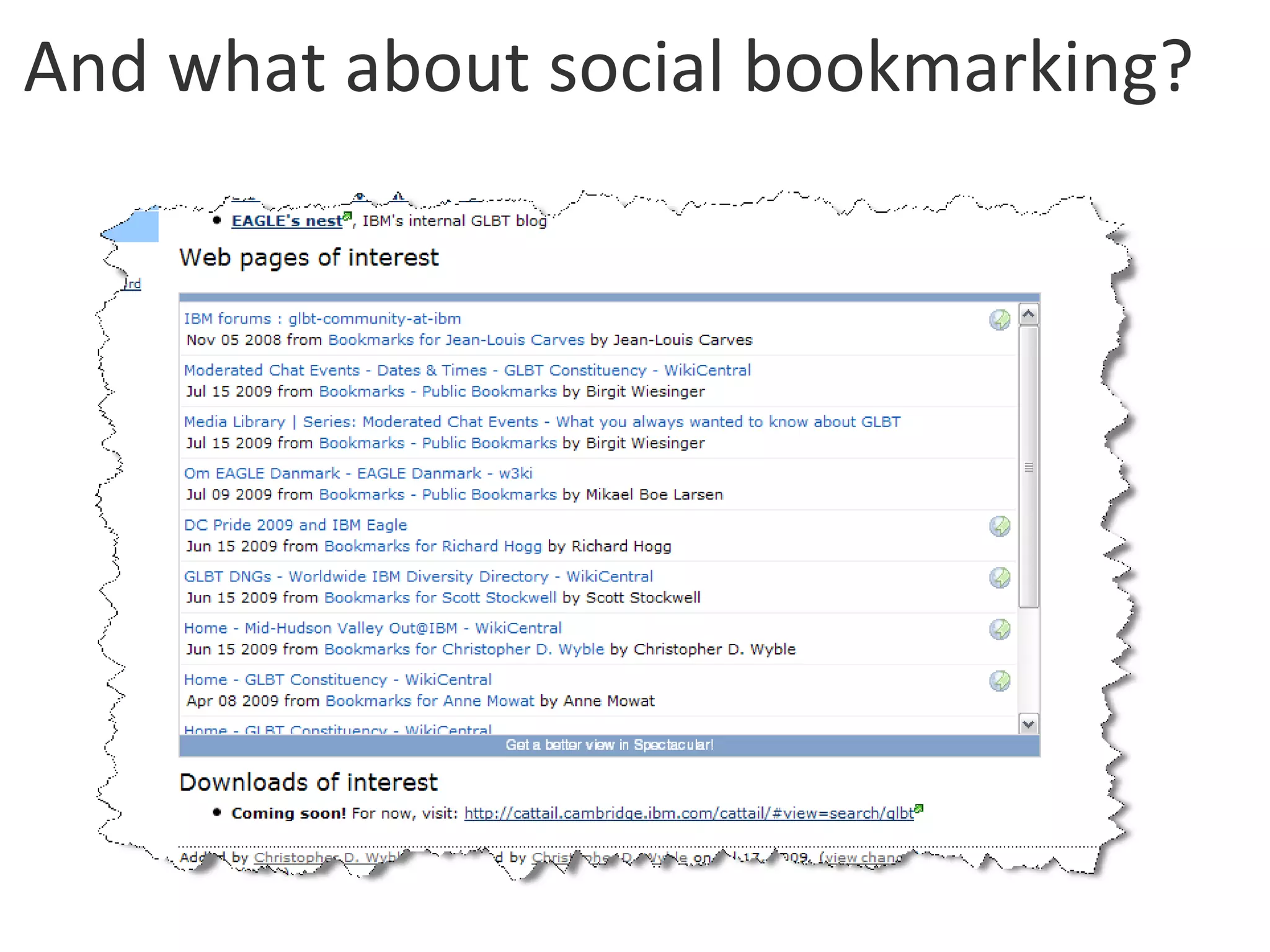 And what about social bookmarking? 