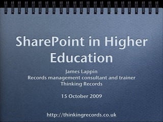 SharePoint in Higher Education