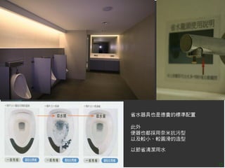 省水器具也是德貴的標準配置

此外
便器也都採用奈米抗污型
以及較小、較圓滑的造型

以節省清潔用水

                33
 