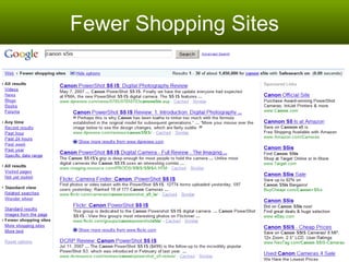 Fewer Shopping Sites 
