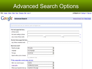 Advanced Search Options 