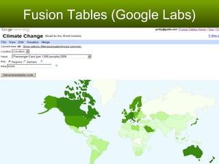 Fusion Tables (Google Labs) 