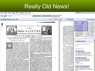 Really Old News!  