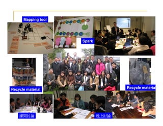Mapping tool




                     Spark




Recycle material                    Recycle material




    課間討論                     晚上討論
 