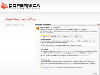 Inrichting back office Deliverability 1/4 