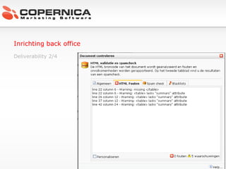Inrichting back office Deliverability 2/4 