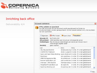 Inrichting back office Deliverability 4/4 