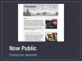 Now Public
Paying for demand
 