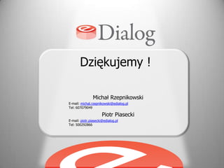Funkcjonujące rozwiązania2009-11-1614Platforma eDialog – uelastycznienie  i rozwój Rynku PracyPodnoszenie kwalifikacjiOgłoszenia prasowe, komunikaty i ogłoszenia radiowe i telewizyjneInternet (ogłoszenia i reklamy)Własne bazy szkoleń i instytucji szkoleniowych / edukacyjnychBrak pełnej integracji z Rynkiem Pracy!