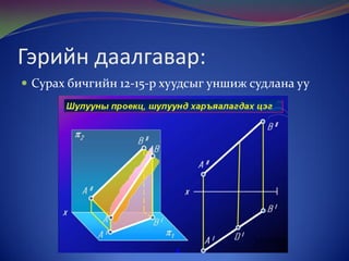 цэгийн проекц | PPT