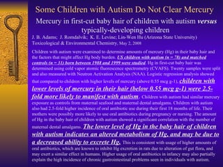 2009 10 11 Biological Plausibility of a Relationship between Vaccines and Autism