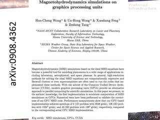 Peng Wang(Tom Abelの弟子) Stanford Univ. 博士論文


abstract




GPUAMR
 MHD
 