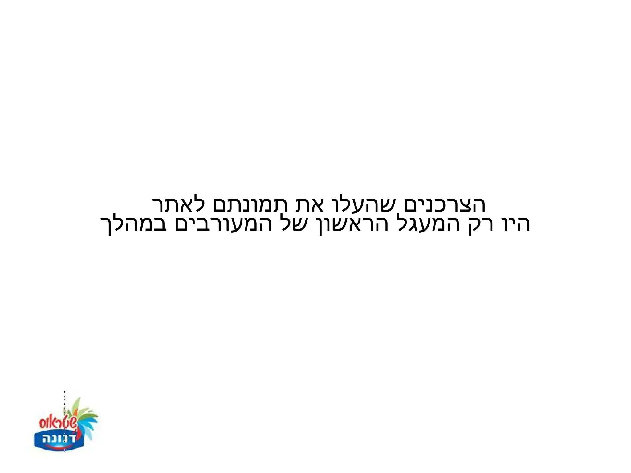 ‫הצרכנים שהעלו את תמונתם לאתר‬
‫היו רק המעגל הראשון של המעורבים במהלך‬
 