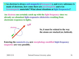 An electron is always anti-magnetic (diamagnetic), and every substance is 
made of electrons, how come there are paramagne...