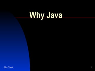 Why Java Mrs. Yoast 