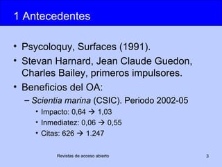 Revistas de acceso abierto PPT