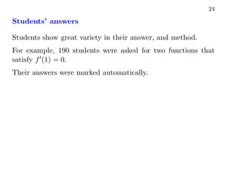 Caa Math Practice Computer Aided Assessment (CAA) for mathematics | PDF