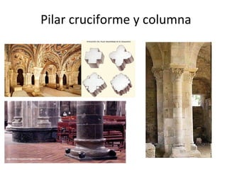 Pilar cruciforme y columna
 