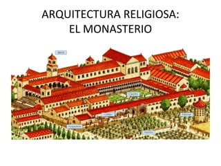 ARQUITECTURA RELIGIOSA:
    EL MONASTERIO
 