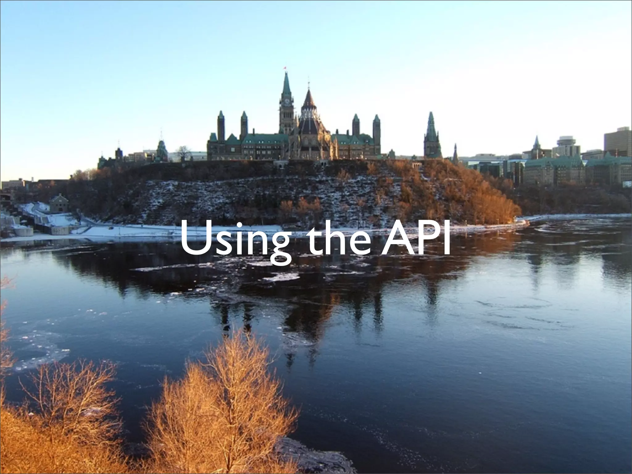 Using the API
 