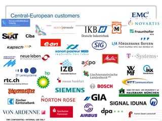 16EMC CONFIDENTIAL—INTERNAL USE ONLY
Central-European customers
 