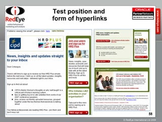 Test position and  form of hyperlinks 