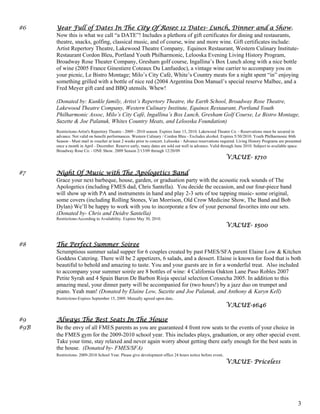 2009 Final Silent Auction Catalog