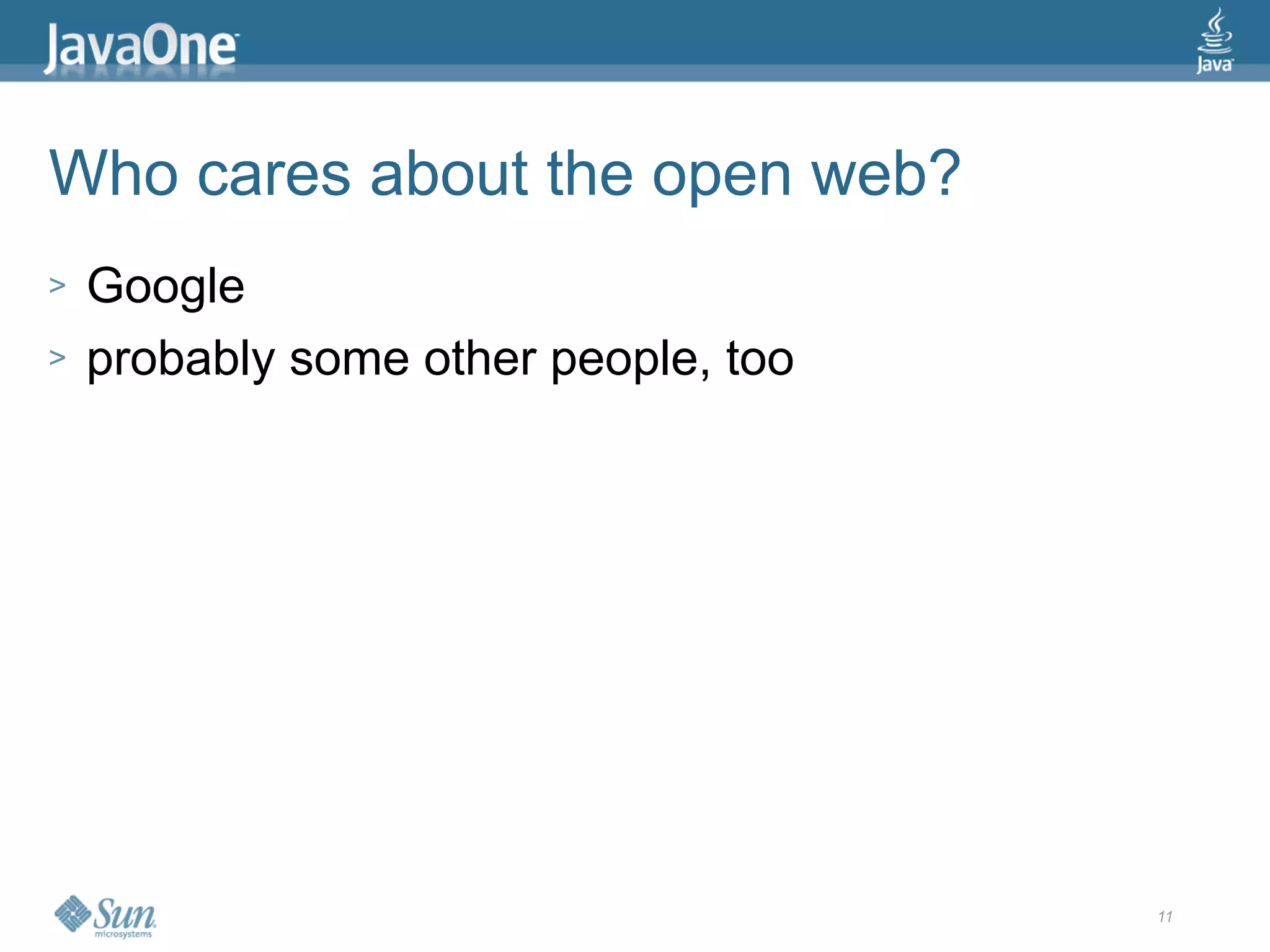 2009 Java One State Of The Open Web