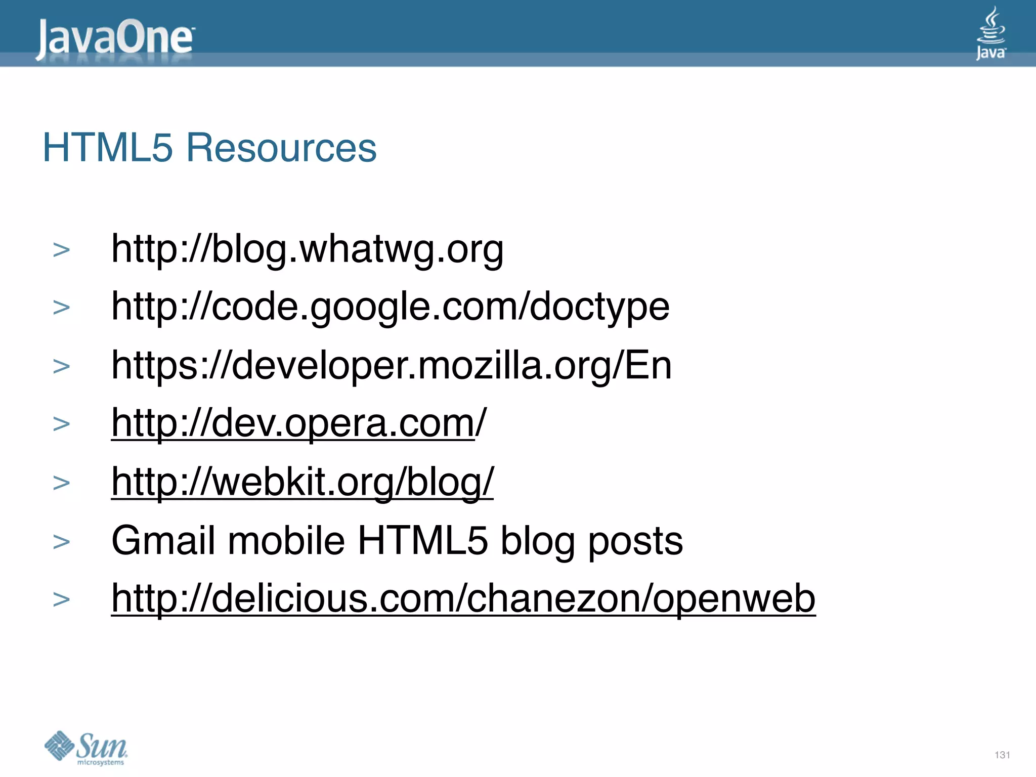 2009 Java One State Of The Open Web