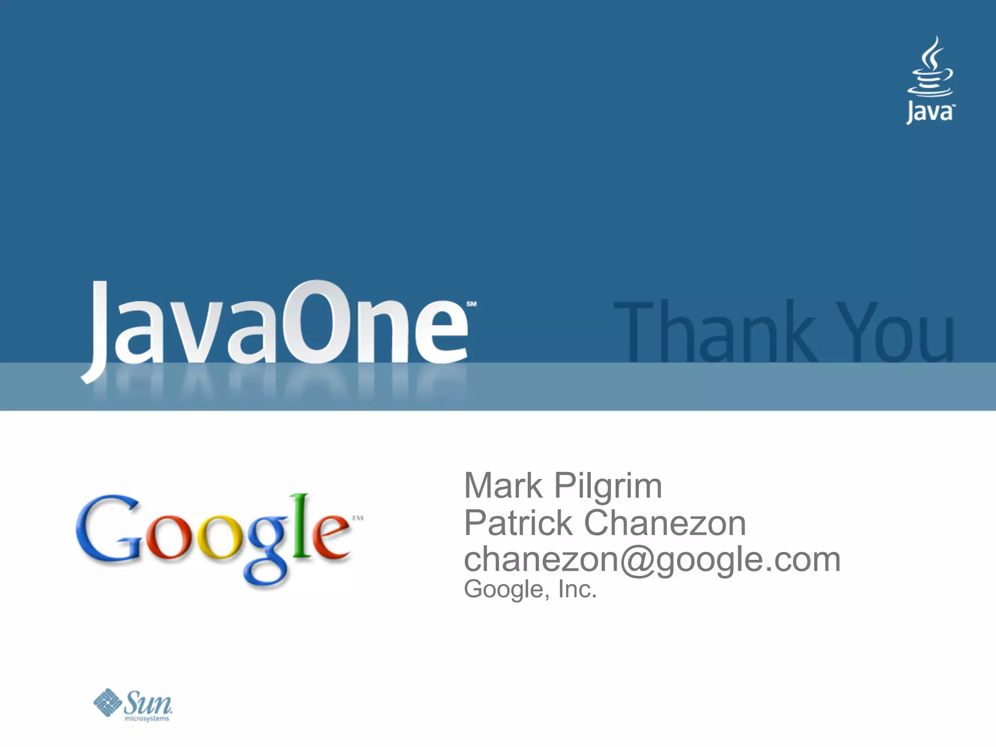 2009 Java One State Of The Open Web
