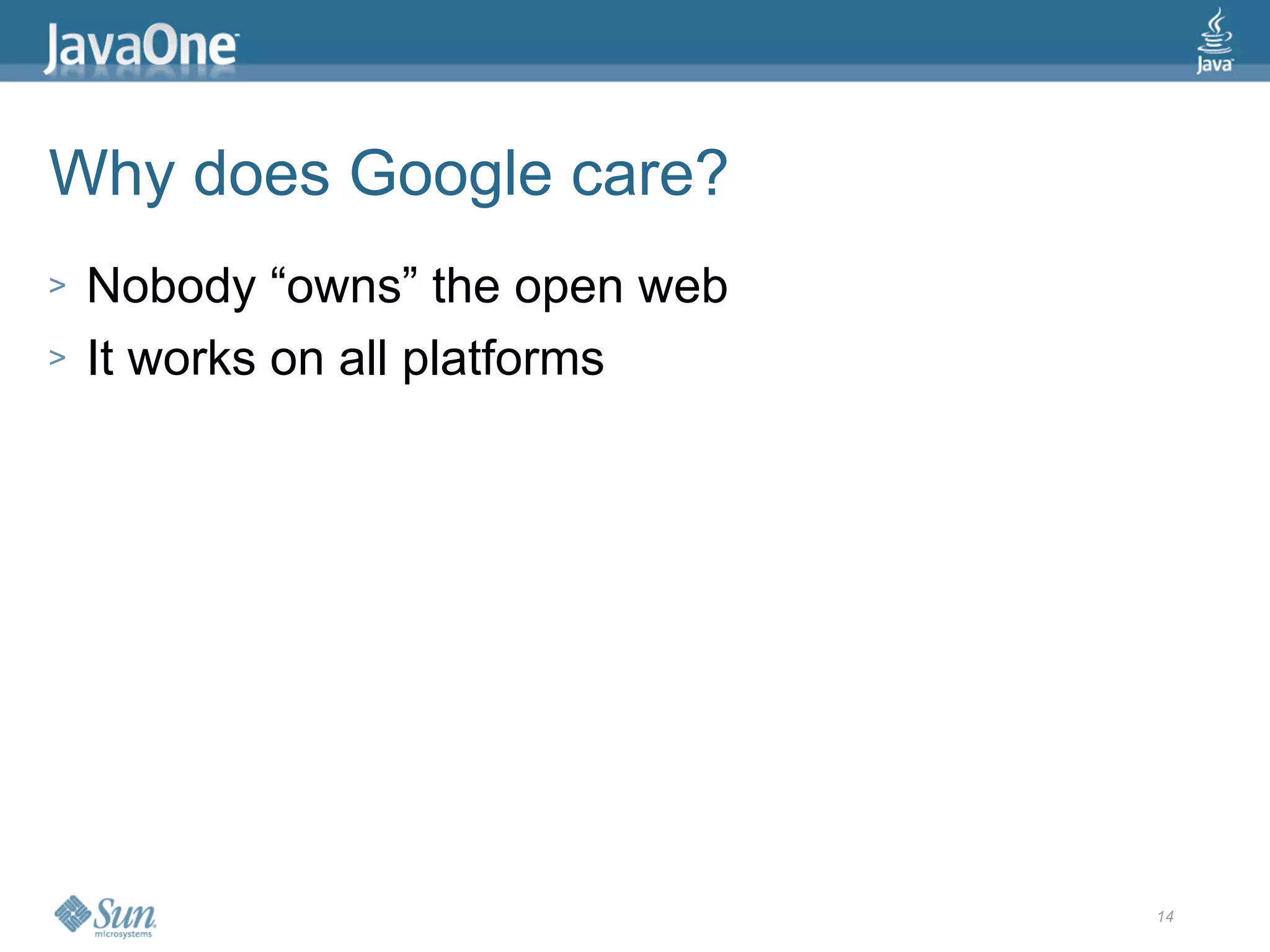 2009 Java One State Of The Open Web