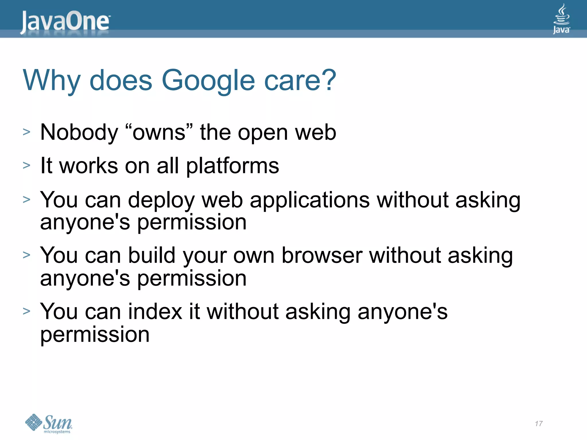 2009 Java One State Of The Open Web