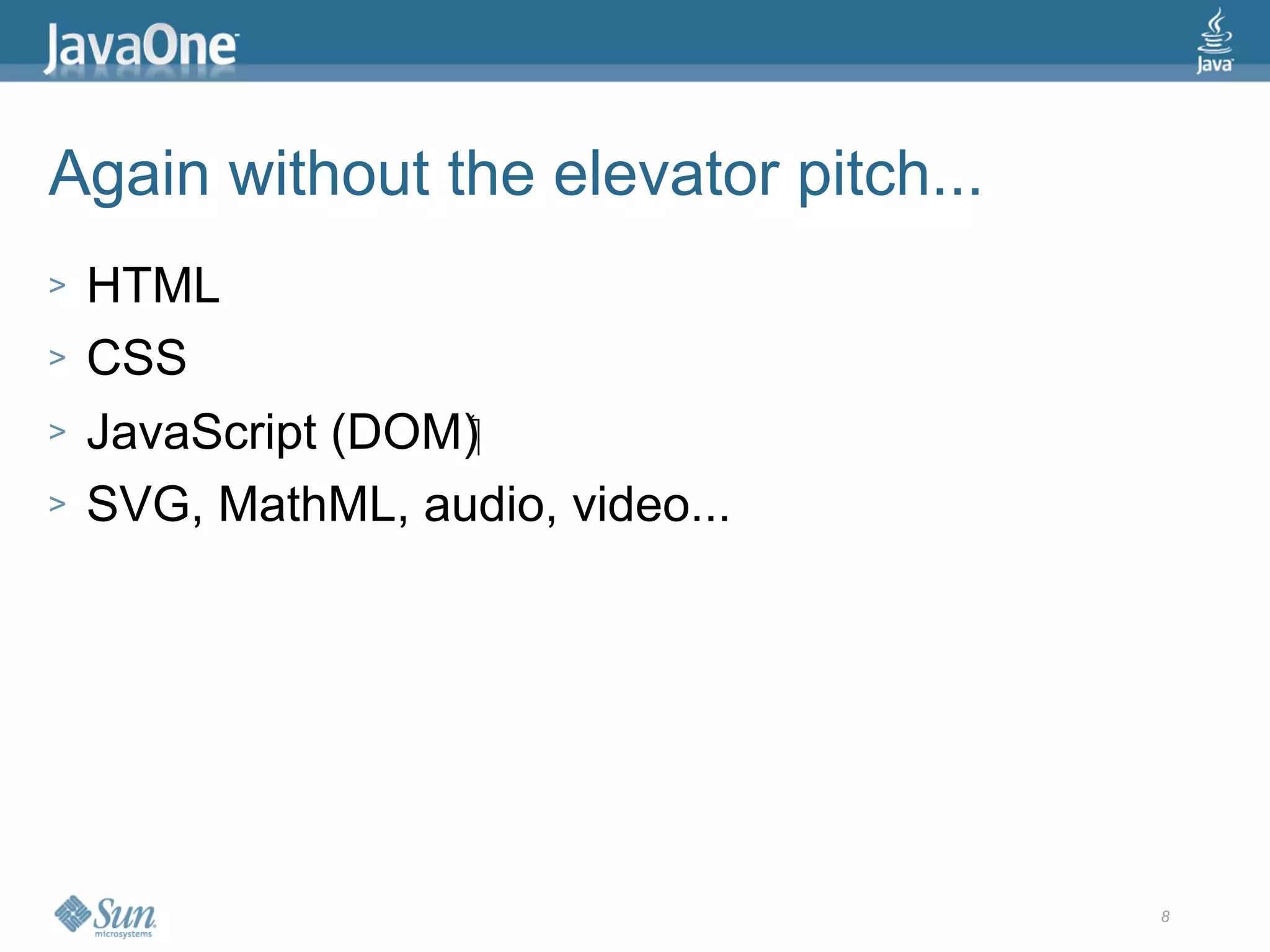 2009 Java One State Of The Open Web