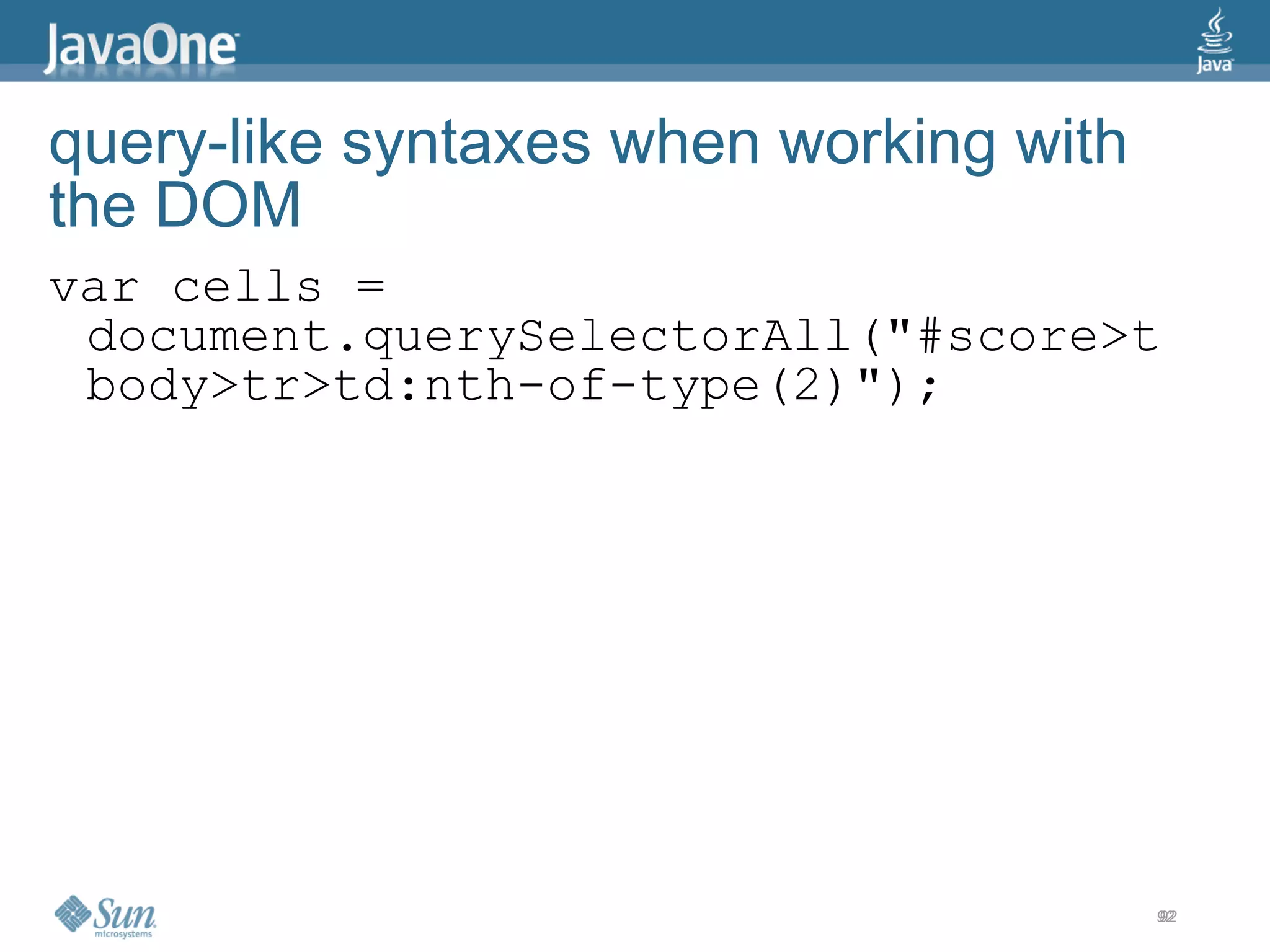 2009 Java One State Of The Open Web