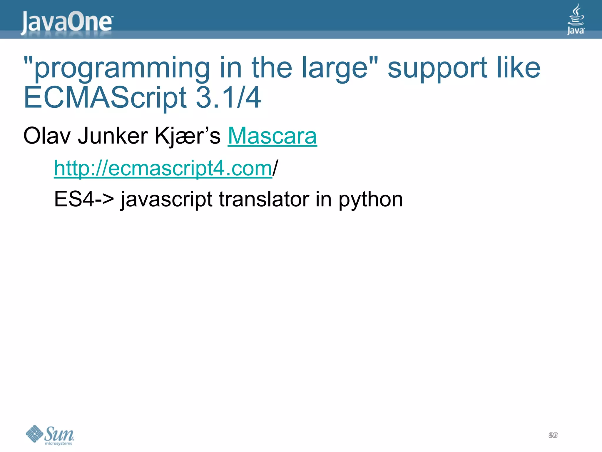 2009 Java One State Of The Open Web