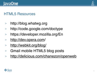 2009 Java One State Of The Open Web