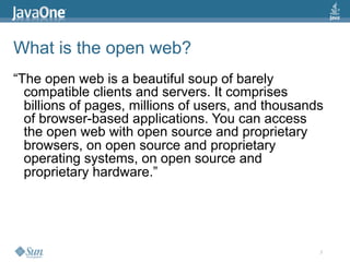 2009 Java One State Of The Open Web