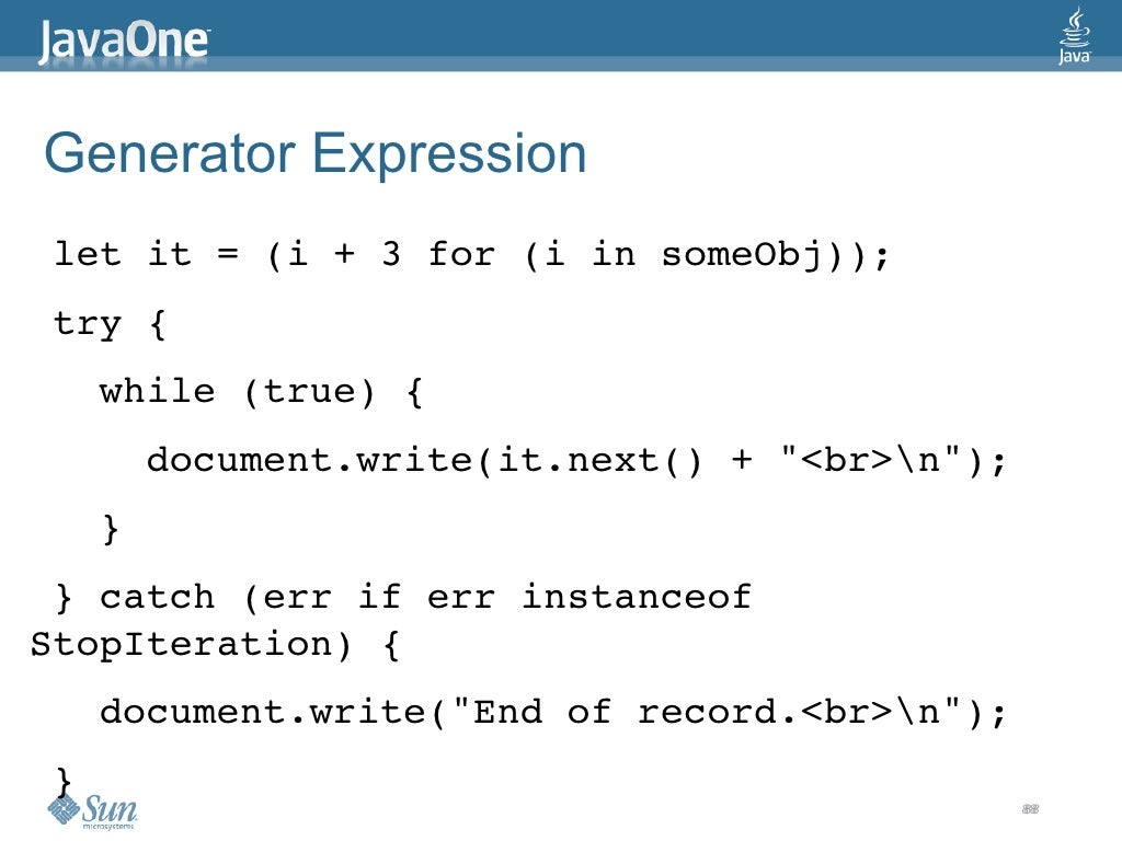 Generator Expression let it