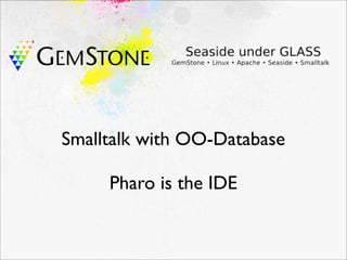 Smalltalk with OO-Database

     Pharo is the IDE
 