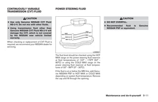 2009 MAXIMA OWNER'S MANUAL