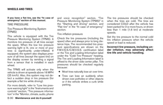 2009 MAXIMA OWNER'S MANUAL