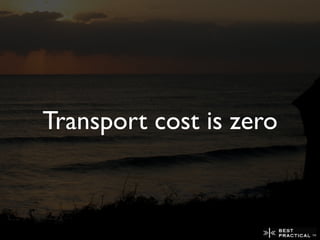 Transport cost is zero
 