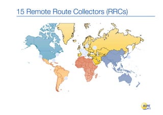 15 Remote Route Collectors (RRCs)
 
