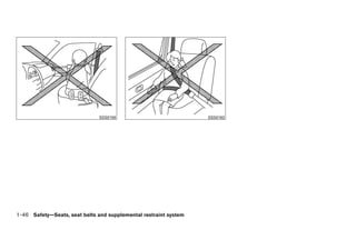 SSS0159                                  SSS0162




1-46 Safety—Seats, seat belts and supplemental restraint system




                                                                  ੬ REVIEW COPY—2009 Sentra (sen)
                                                                  Owners Manual—USA_English (nna)
                                                                  10/23/08—debbie ੭
 