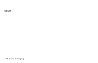 MEMO




6-14 In case of emergency
 