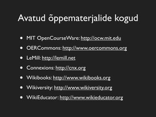 E-õpe ja digitaalsed õppematerjalid