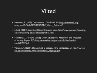 E-õpe ja digitaalsed õppematerjalid